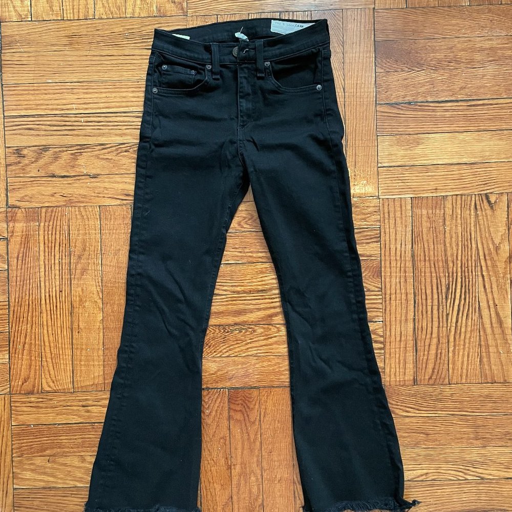 rag & bone black flared jeans